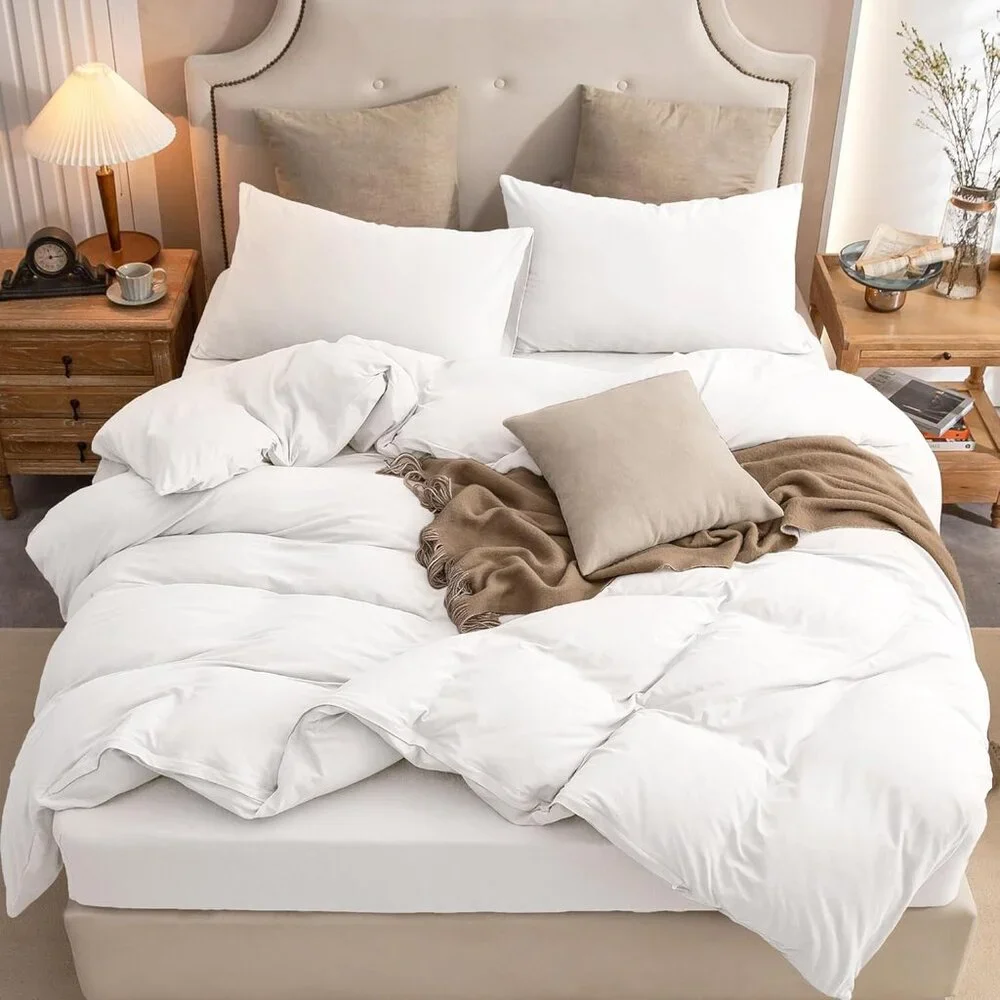Duvet Cover Set 100% T-Shirt Cotton Super Soft Comfy 3pc Bedding SeT